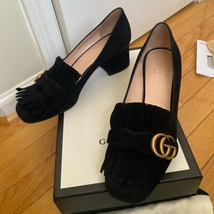 Gucci marmont mid heels pump